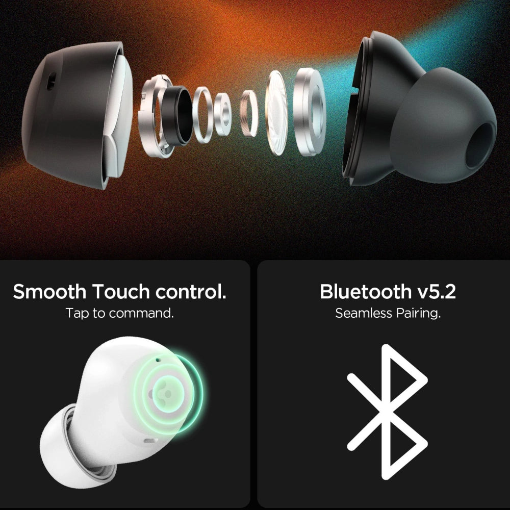 Spigen SA2401 ANC Pro - Ασύρματα Bluetooth Ακουστικά - White