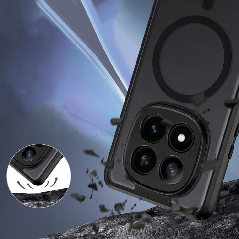 Tech-Protect Xiaomi Redmi Note 14 Pro 5G / Poco X7 MagMat Σκληρή Θήκη με Πλαίσιο Σιλικόνης και MagSafe - Matte Black