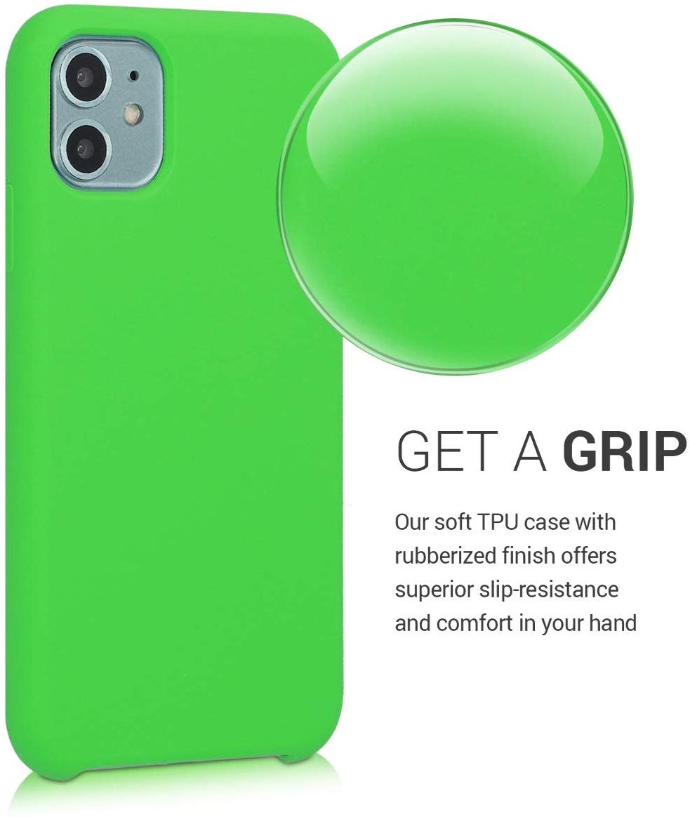 KW iPhone 11 Θήκη Σιλικόνης Rubber TPU - Lime Green - 49724.159