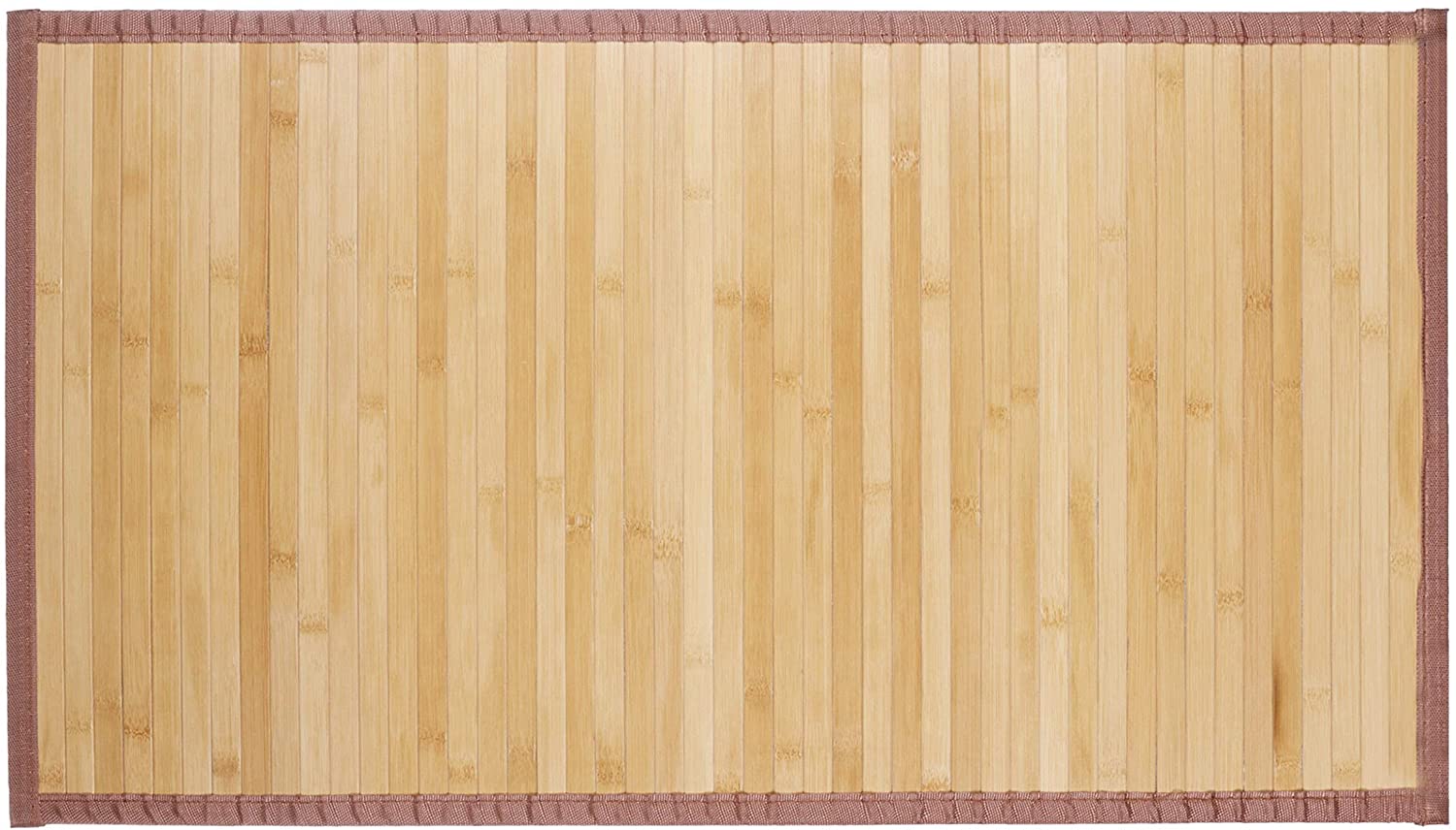 Relaxdays Χαλάκι Μπάνιου από Μπαμπού - 80 x 45 cm - Brown - 4052025944919