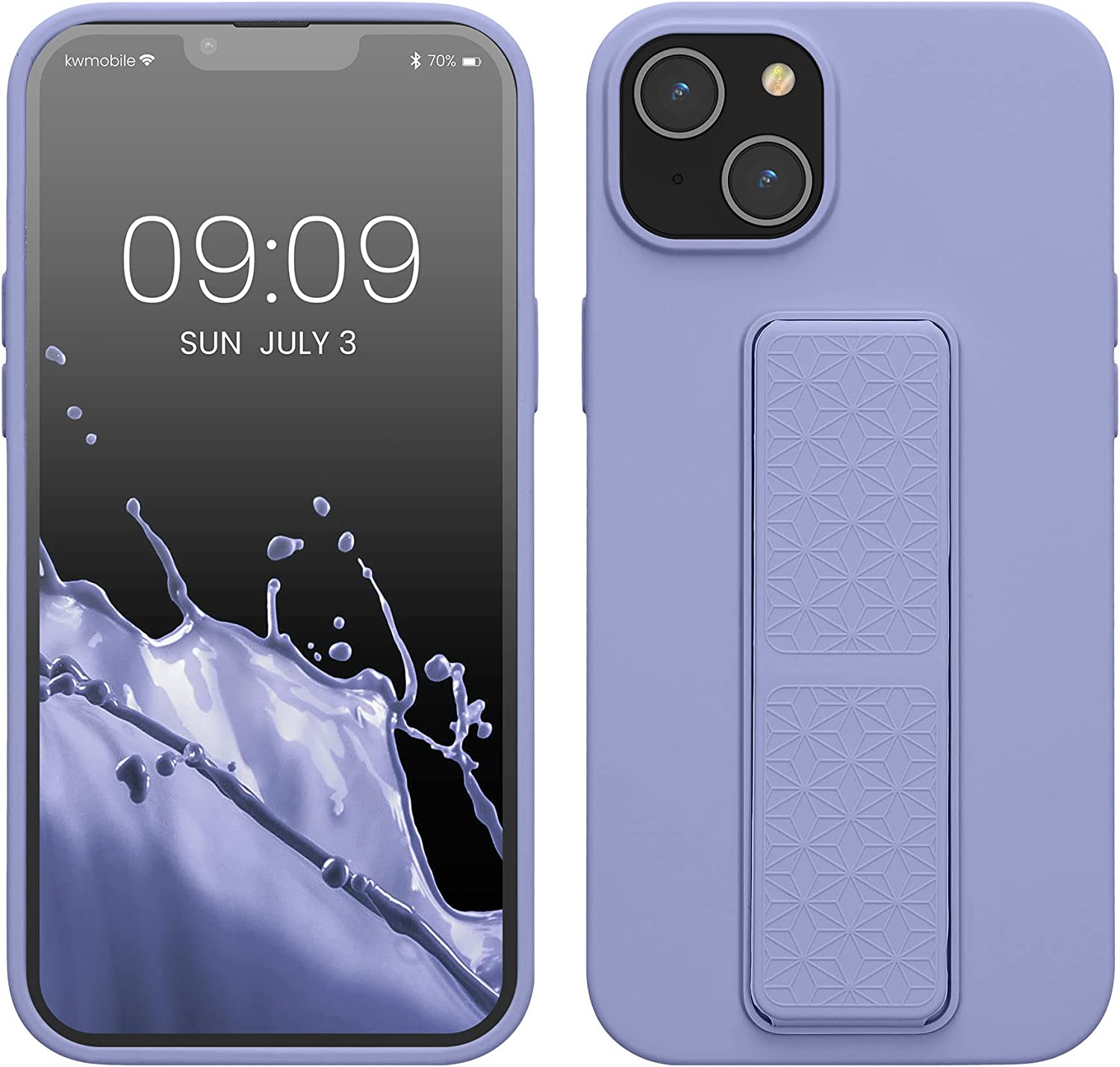 KW iPhone 14 Plus Θήκη Σιλικόνης TPU με Finger Holder - Lavender - 60411.108