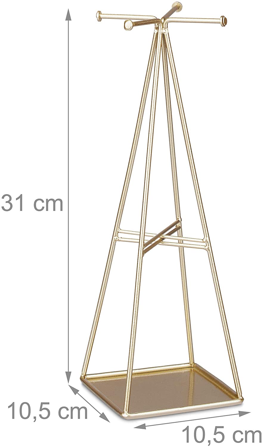 Relaxdays Stand Κοσμημάτων - Gold - 4052025895341