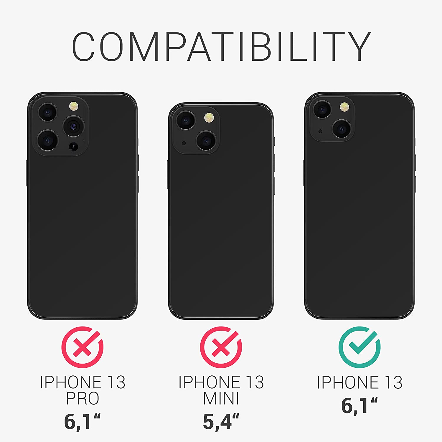 KW iPhone 13 Θήκη Σιλικόνης TPU με Λουράκι - Διάφανη / Dark Green - 55949.80