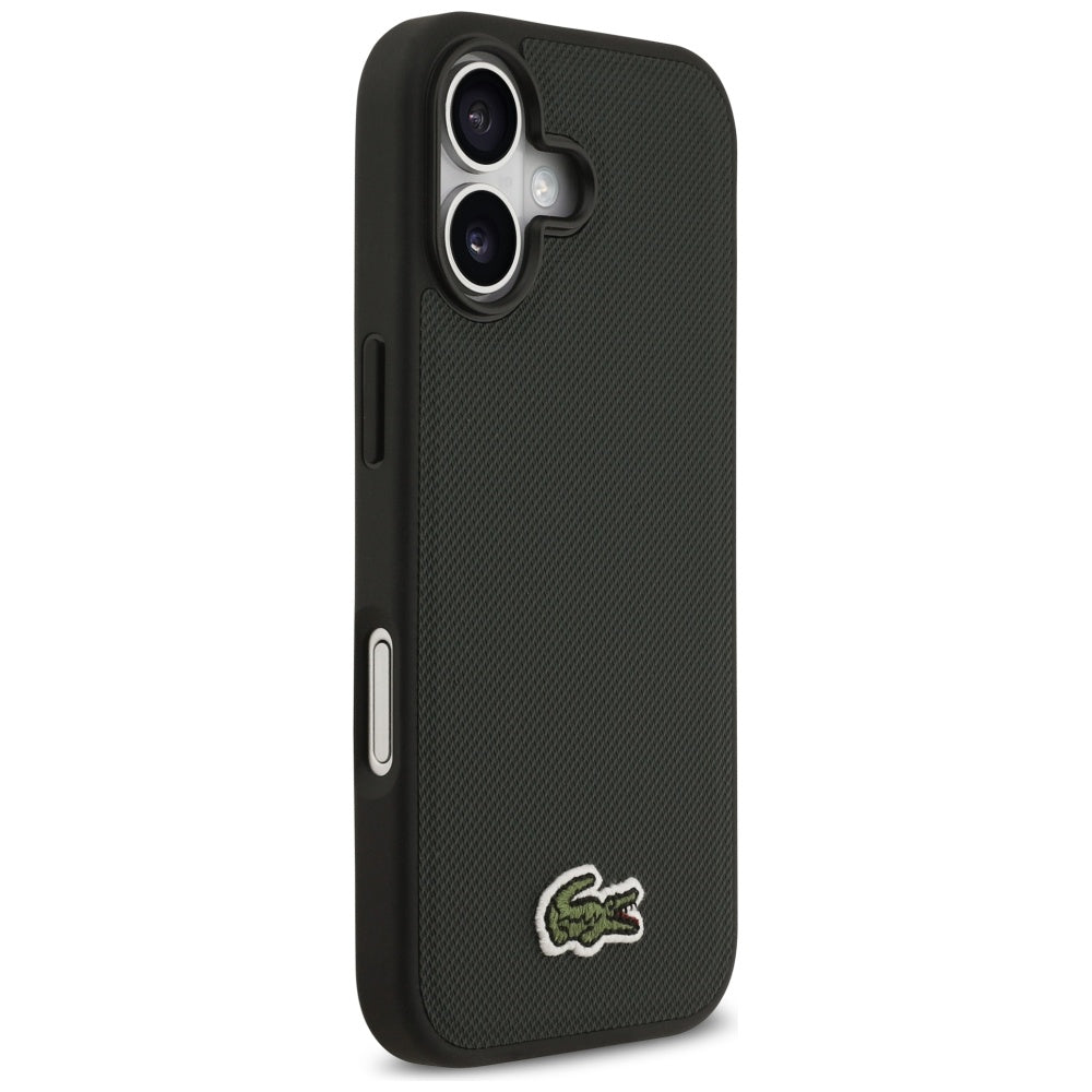 Lacoste iPhone 17 - Iconic Petit Pique Woven Logo MagSafe - Σκληρή Θήκη με Πλαίσιο Σιλικόνης - Sinople