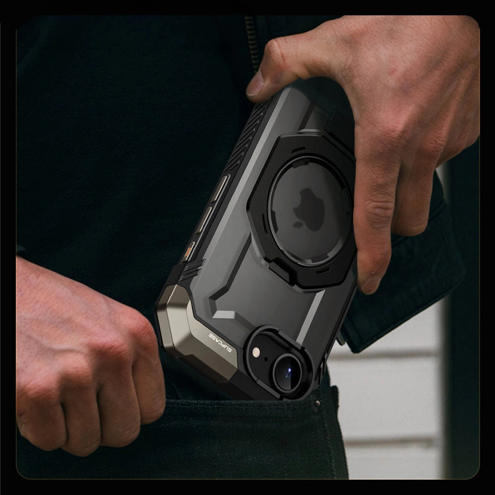 Supcase iPhone 16e UB Grip Mag Σκληρή Θήκη με MagSafe και Stand - Black