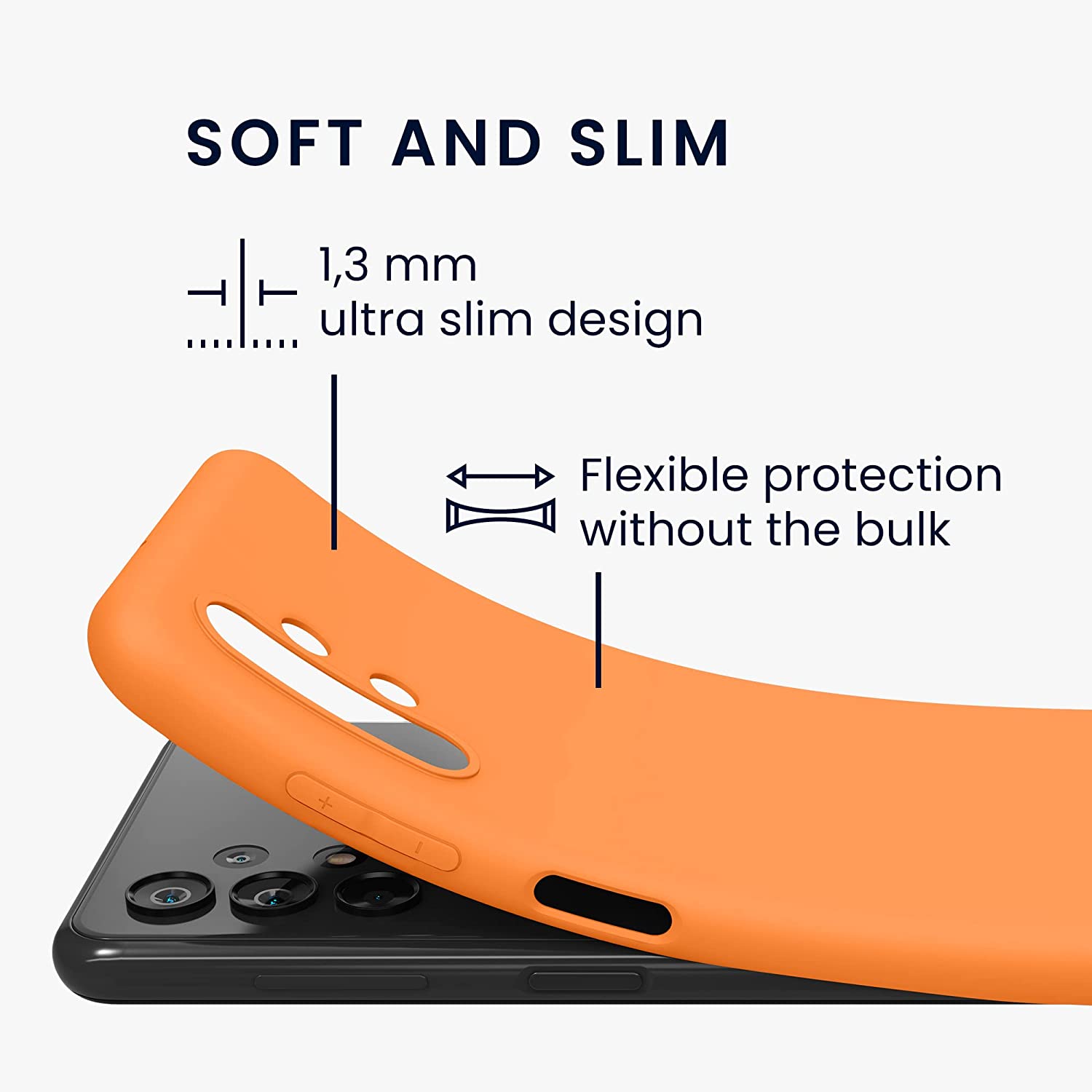 KW Samsung Galaxy A13 4G Θήκη Σιλικόνης TPU - Fruity Orange - 57805.150