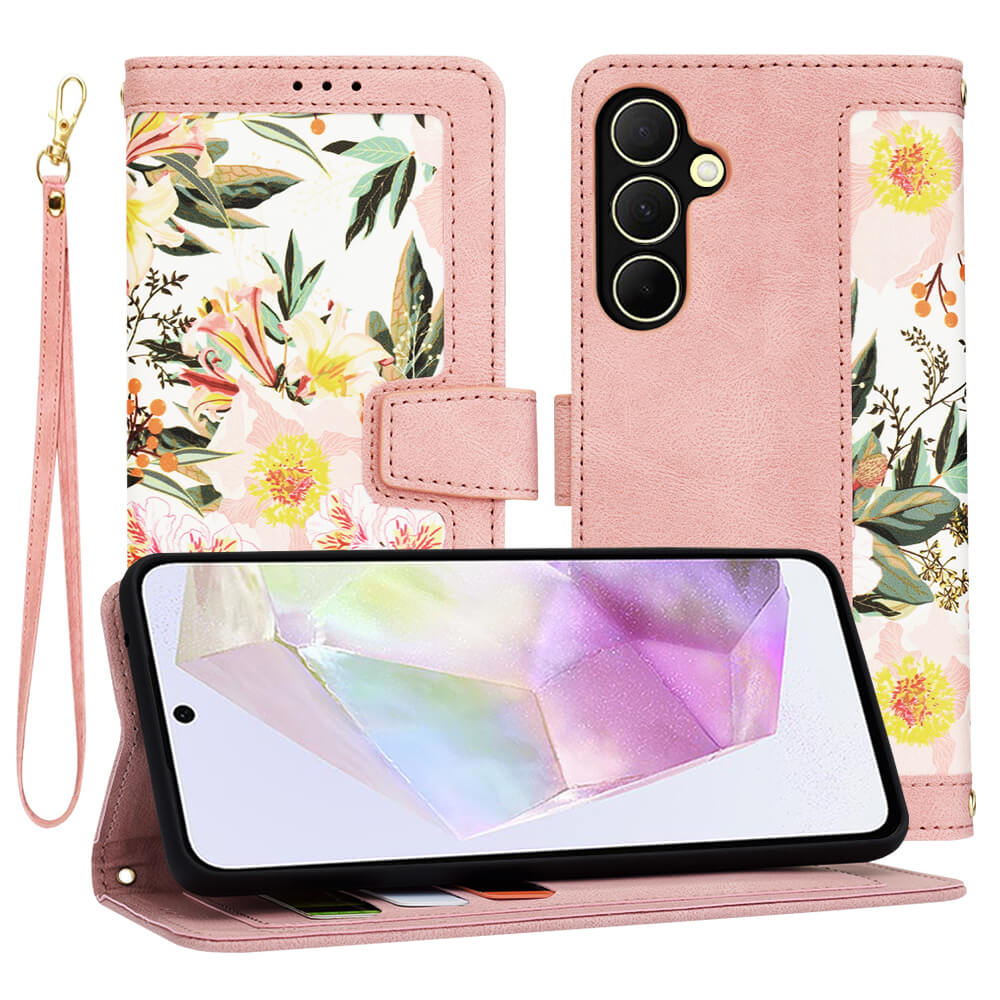 Techsuit Samsung Galaxy A35 5G - FlipCraft - Θήκη Πορτοφόλι από Δερματίνη - Sweetheart Pink