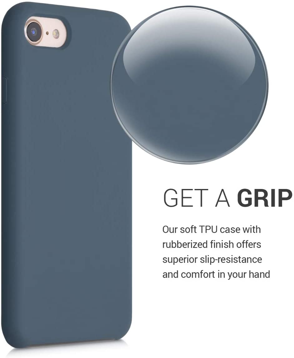 KW iPhone SE 2022 / SE 2020 / 7 / 8 Θήκη Σιλικόνης Rubber TPU - Slate Grey - 40225.202