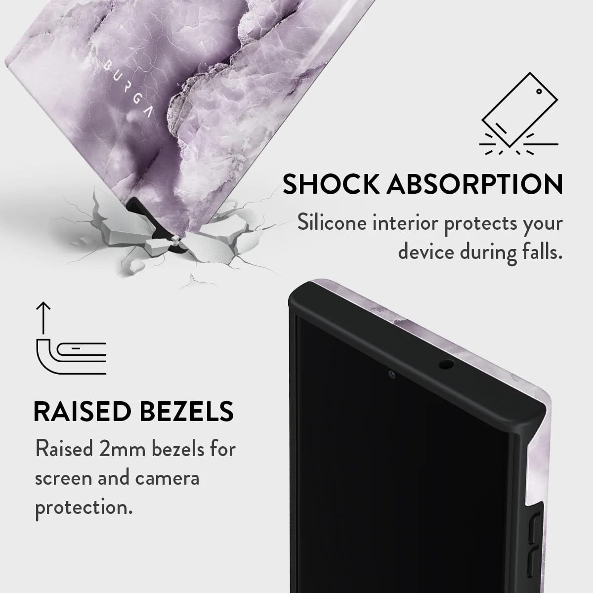 Burga Samsung Galaxy S23 Ultra Fashion Tough Σκληρή Θήκη - Black Currant