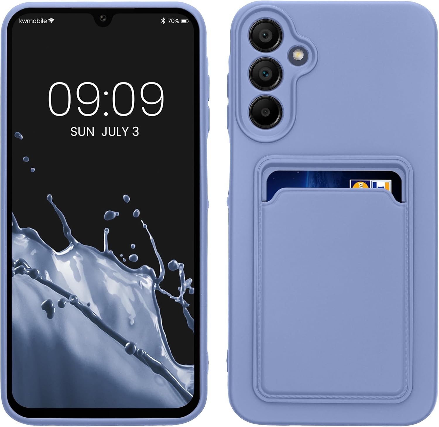 KW Samsung Galaxy A15 4G / A15 5G Θήκη Σιλικόνης TPU με Υποδοχή για Κάρτα - Lavender