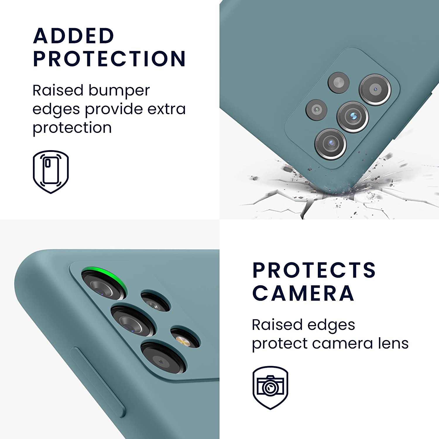 KW Samsung Galaxy A52 / A52 5G / A52s 5G Θήκη Σιλικόνης Rubber TPU - Arctic Night - 54347.207