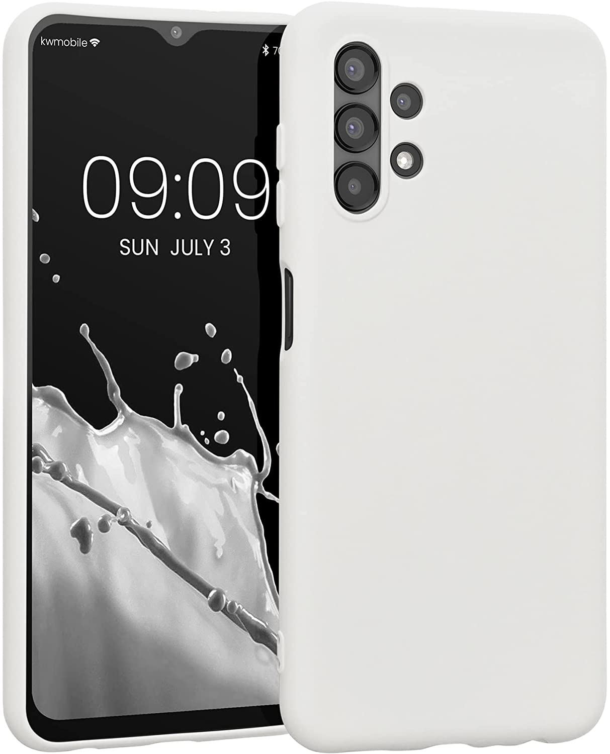 KW Samsung Galaxy A13 4G Θήκη Σιλικόνης Rubberized TPU - White Matte - 58049.48