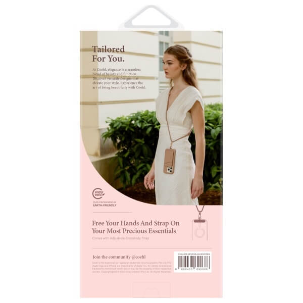 Uniq iPhone 16 Pro Max - Coehl Muse - Σκληρή Θήκη με Επένδυση Συνθετικού Δέρματος και Λουράκι - Cream