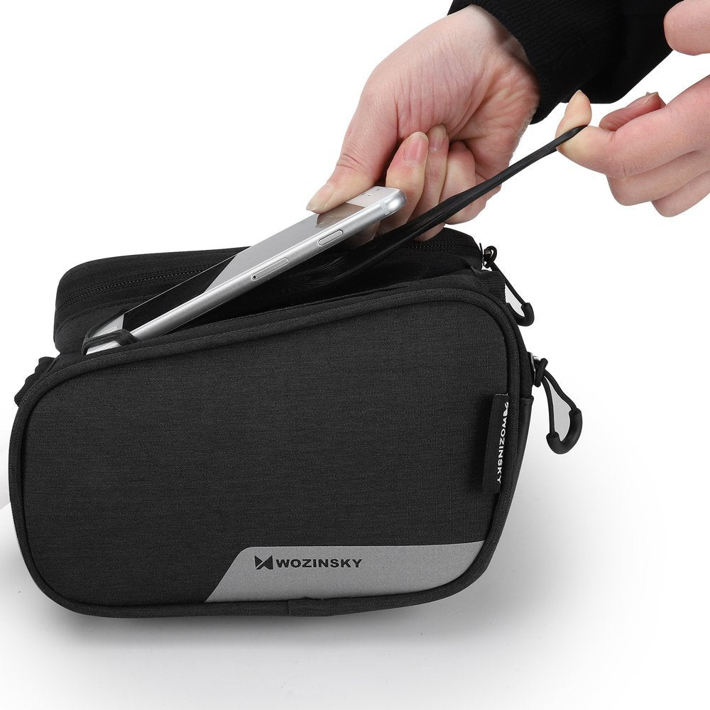 Wozinsky Bike Front Storage Bag - Universal Τσάντα Αποθήκευσης για Ποδήλατο 1,5L - Black - WBB14BK