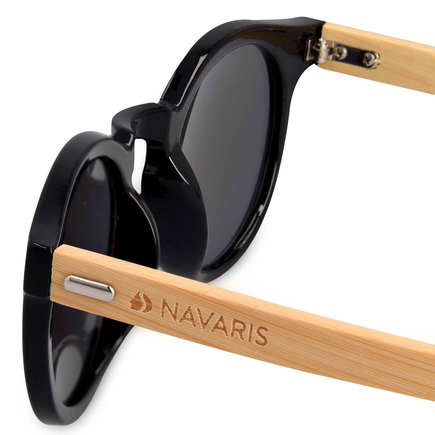 Navaris Unisex Γυαλιά Ηλίου - UV400 - Black / Light Brown - 40733.01.09