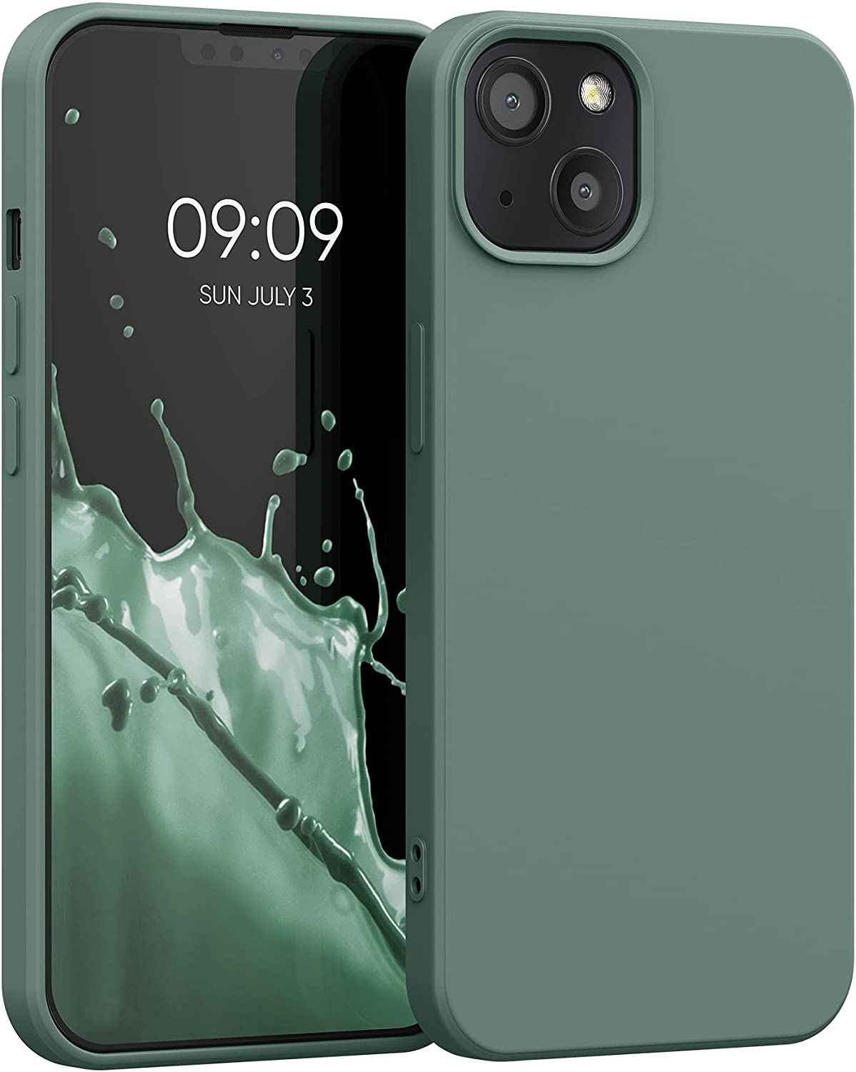 KW iPhone 13 Θήκη Σιλικόνης Rubberized TPU - Forest Green - 55948.166