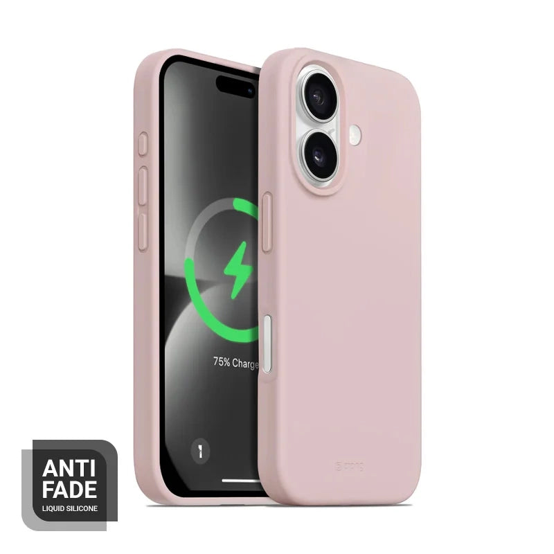 Crong iPhone 16 Color Cover Magnetic - Θήκη Σιλικόνης με MagSafe - Sandy Pink