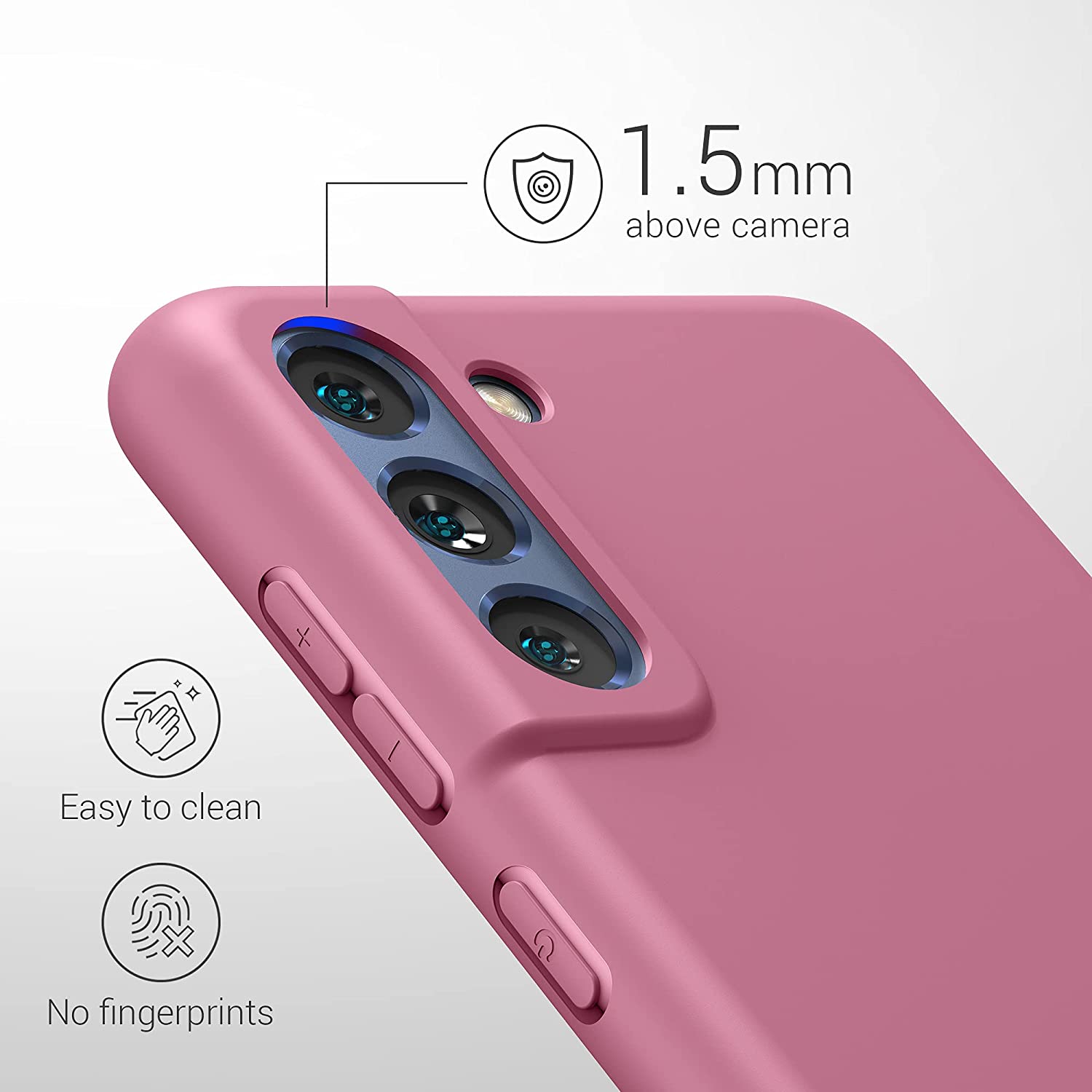 KW Samsung Galaxy S21 FE Θήκη Σιλικόνης TPU - Deep Rusty Rose - 55484.167