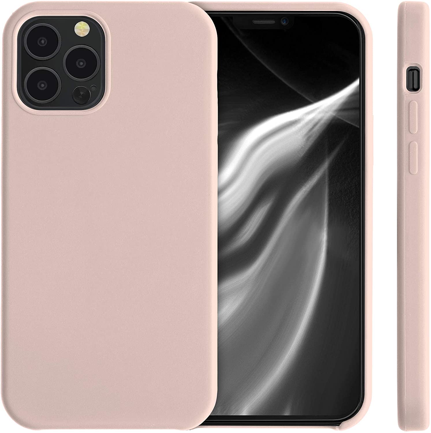KW iPhone 12 / iPhone 12 Pro Θήκη Σιλικόνης Rubber TPU - Dusty Pink - 52641.10