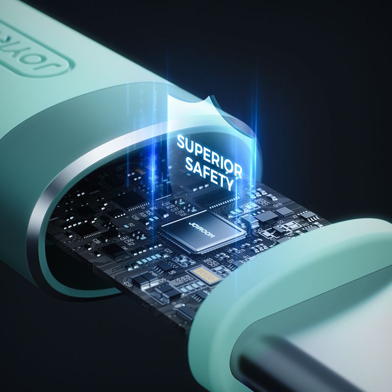 Joyroom Liquid Silicone S-1230N9 PD 60W 3A - Καλώδιο Δεδομένων και Φόρτισης Type-C to Type-C 1.2M - Green