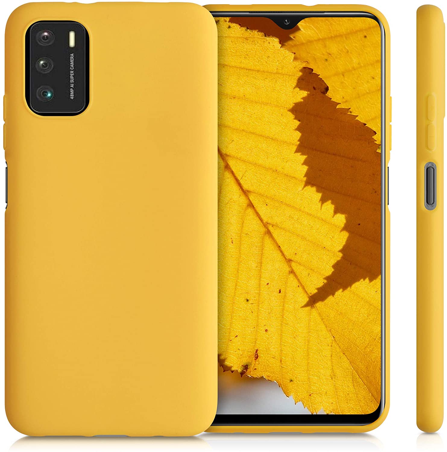 KW Xiaomi Poco M3 Θήκη Σιλικόνης TPU - Honey Yellow - 53971.143