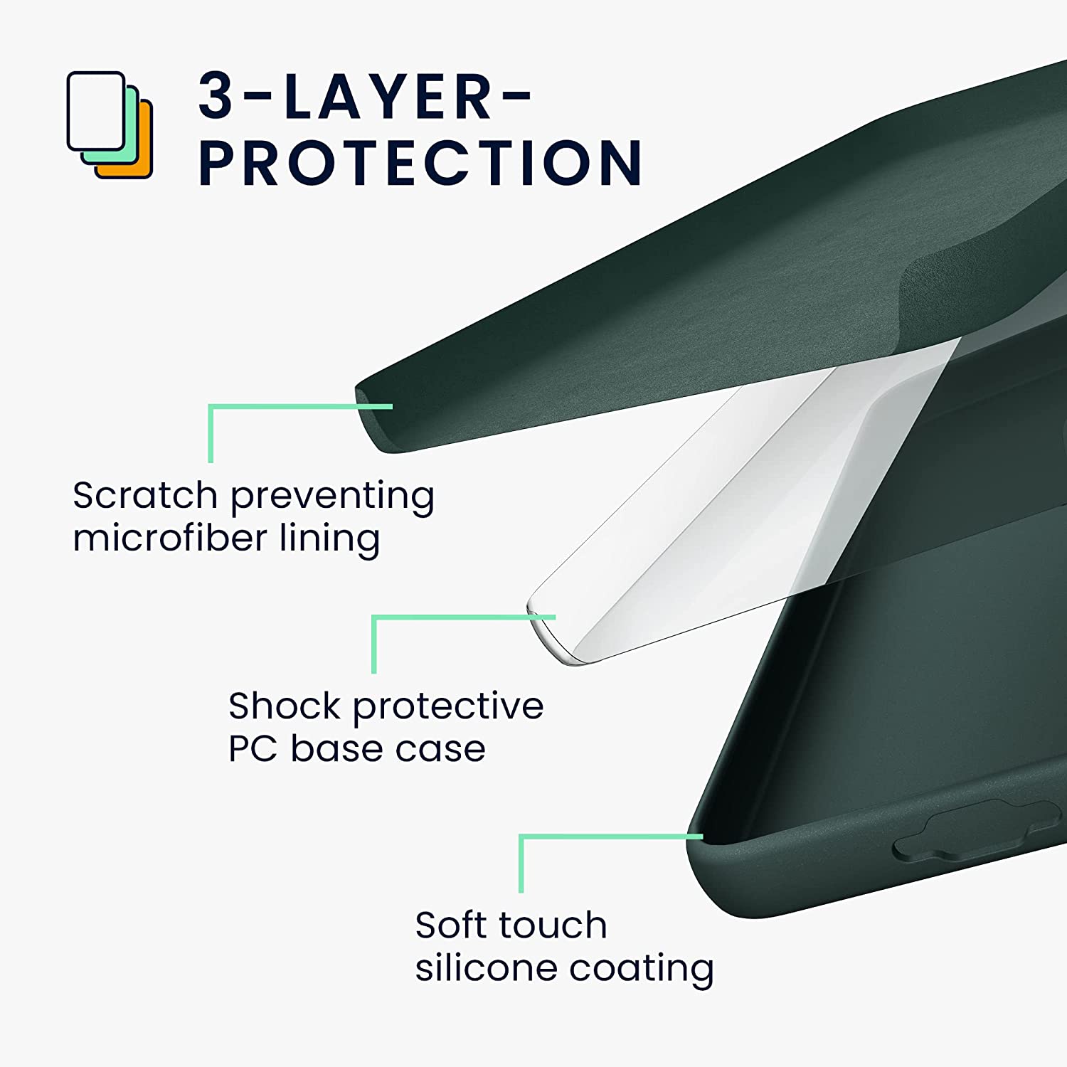 KW Samsung Galaxy S23 Θήκη Σιλικόνης Rubberized TPU - Teal Green - 60273.171