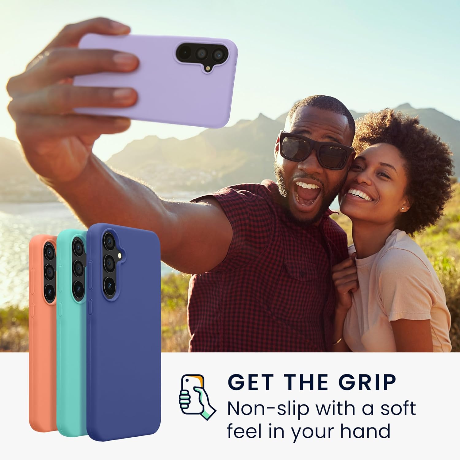 KW Samsung Galaxy A55 5G Θήκη Σιλικόνης Rubberized TPU - Lavender