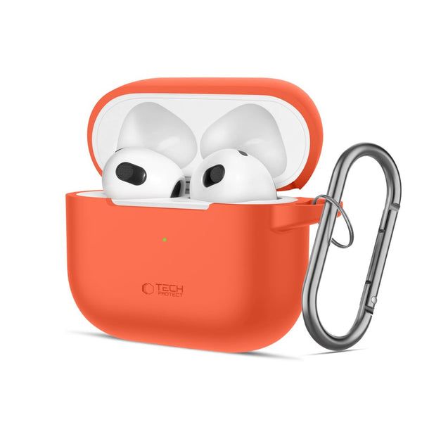 Tech-Protect AirPods 3 Θήκη Σιλικόνης - Silicone Hook - Neon Orange