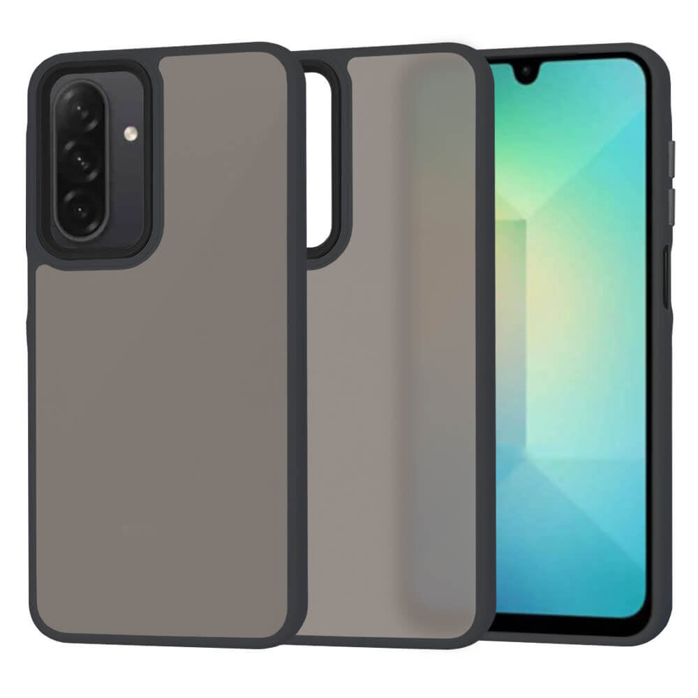 Techsuit Samsung Galaxy A26 5G - HaloFrost Series - Σκληρή Θήκη με Πλαίσιο Σιλικόνης - Smoke Black