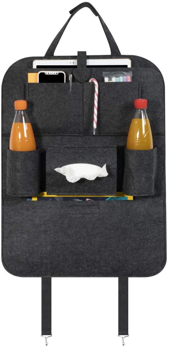 Navaris Τσάντα Οργάνωσης και Αποθήκευσης για το Πίσω Κάθισμα του Αυτοκινήτου - Dark Grey - 46983.01