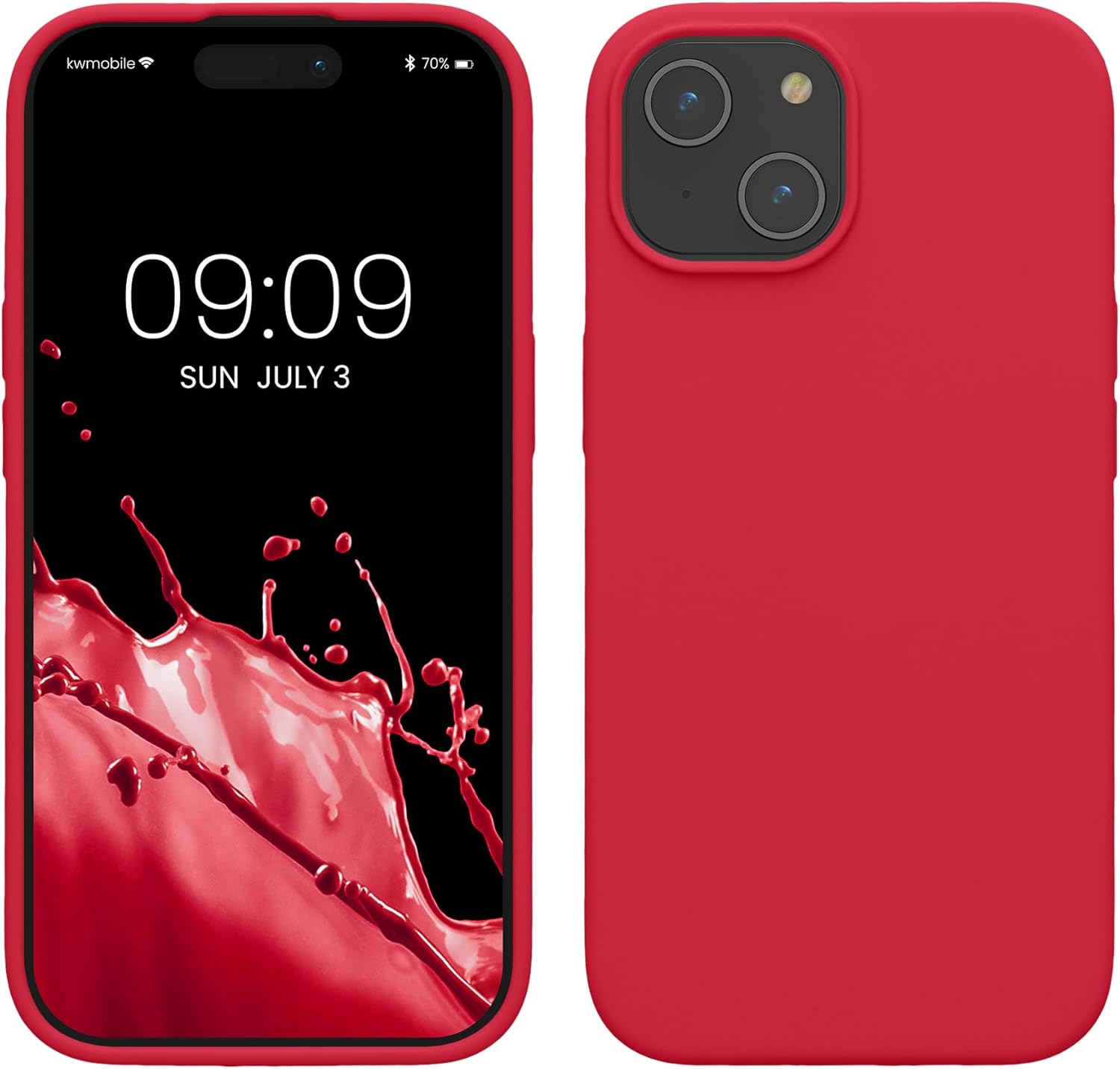 KW iPhone 15 Θήκη Σιλικόνης Rubberized TPU - Pomegranate Red