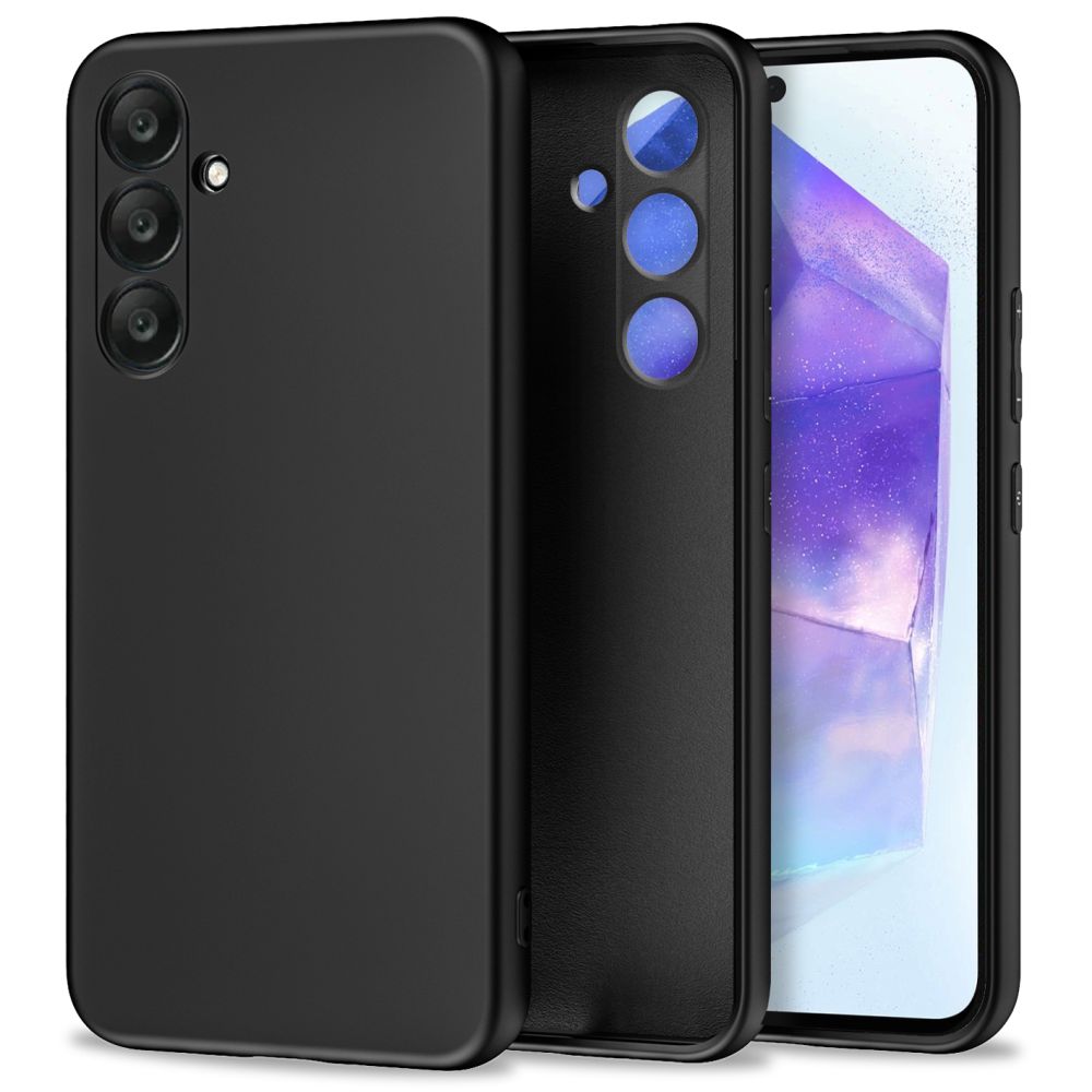 Tech-Protect Samsung Galaxy A55 5G Icon Θήκη Σιλικόνης Rubber TPU - Black