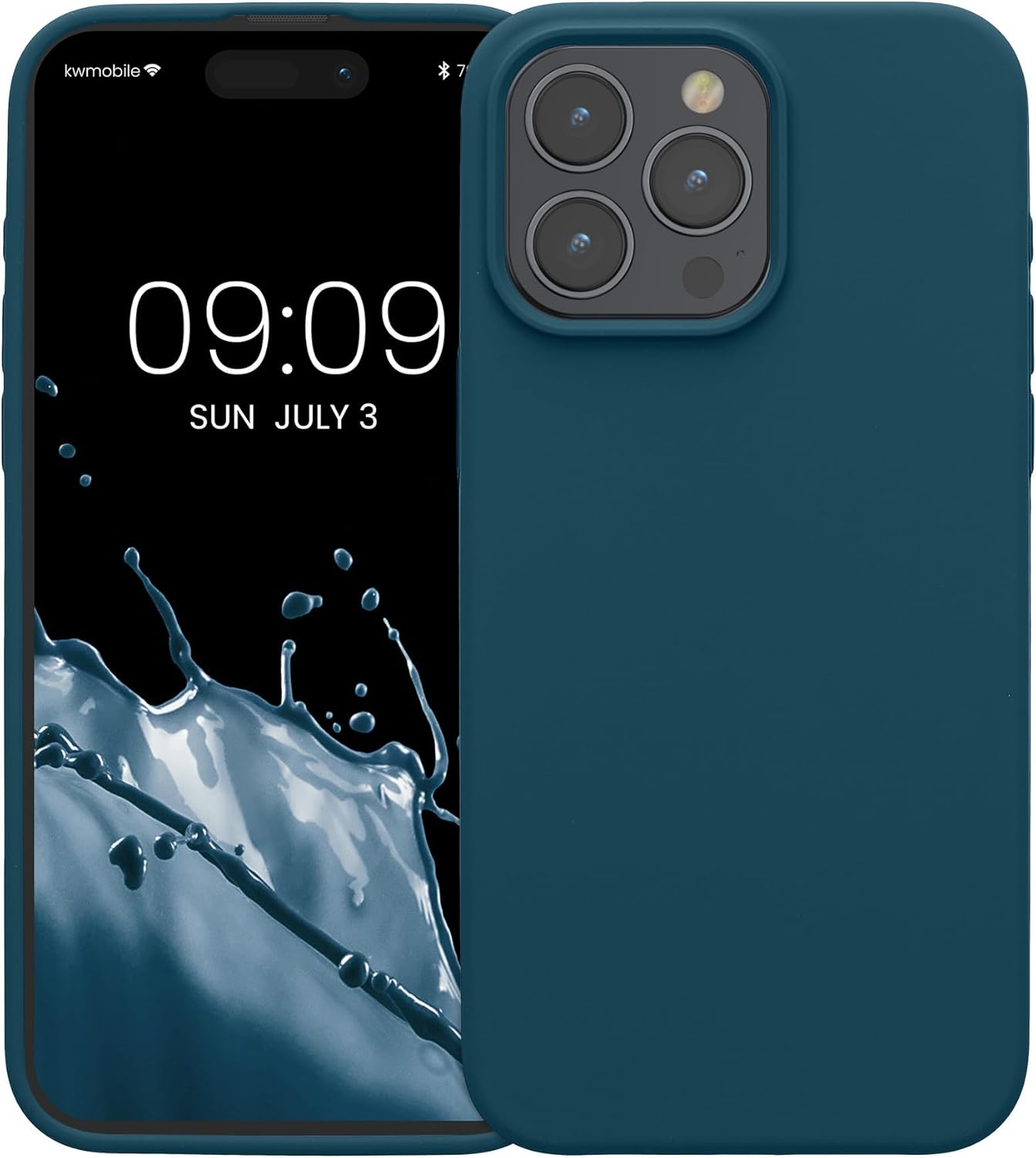 KW iPhone 15 Pro Max Θήκη Σιλικόνης Rubberized TPU - Matte Petrol