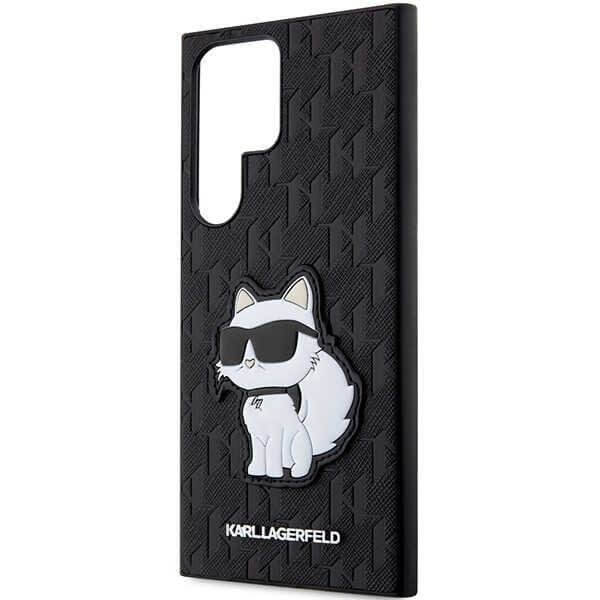 Karl Lagerfeld Samsung Galaxy S23 Ultra - Saffiano Monogram Choupette Σκληρή Θήκη - Black - KLHCS23LSAKLHCPK