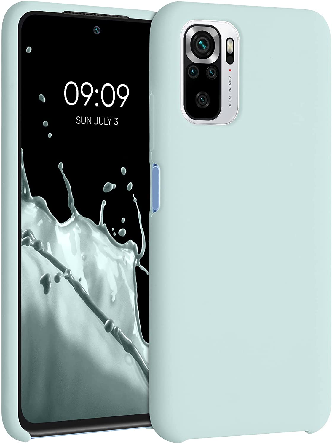 KW Xiaomi Redmi Note 10 / Note 10s / Poco M5s Θήκη Σιλικόνης Rubber TPU - Frosty Mint - 54543.200
