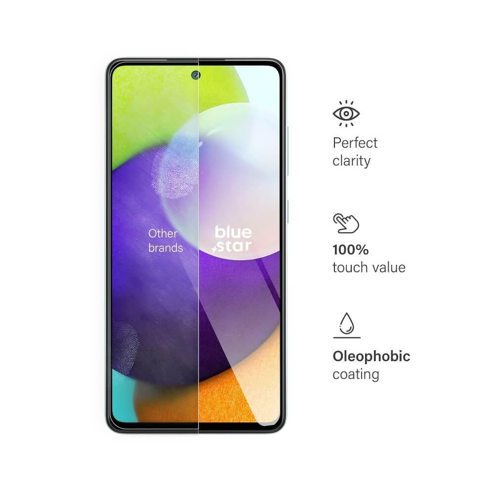 Blue Star Samsung Galaxy A53 5G 0.33mm 2.5D 9H Anti Fingerprint Tempered Glass Αντιχαρακτικό Γυαλί Οθόνης - Clear