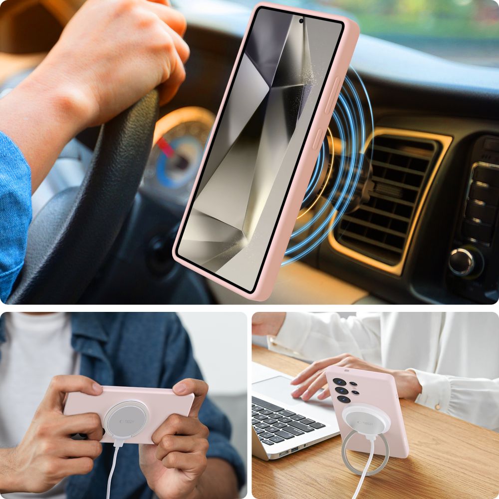 Tech-Protect Samsung Galaxy S25 Ultra Liquid Silicone - MagSafe Θήκη Σιλικόνης TPU - Pink Pearl