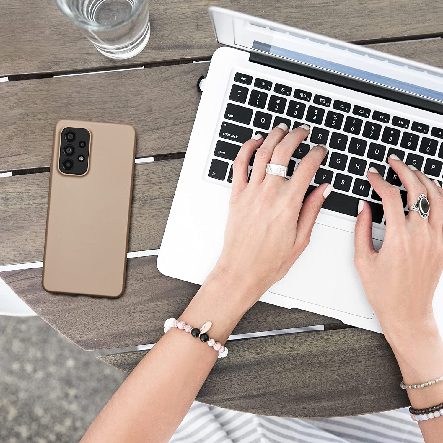 KW Samsung Galaxy A53 5G Θήκη Σιλικόνης TPU - Metallic Gold - 57958.66