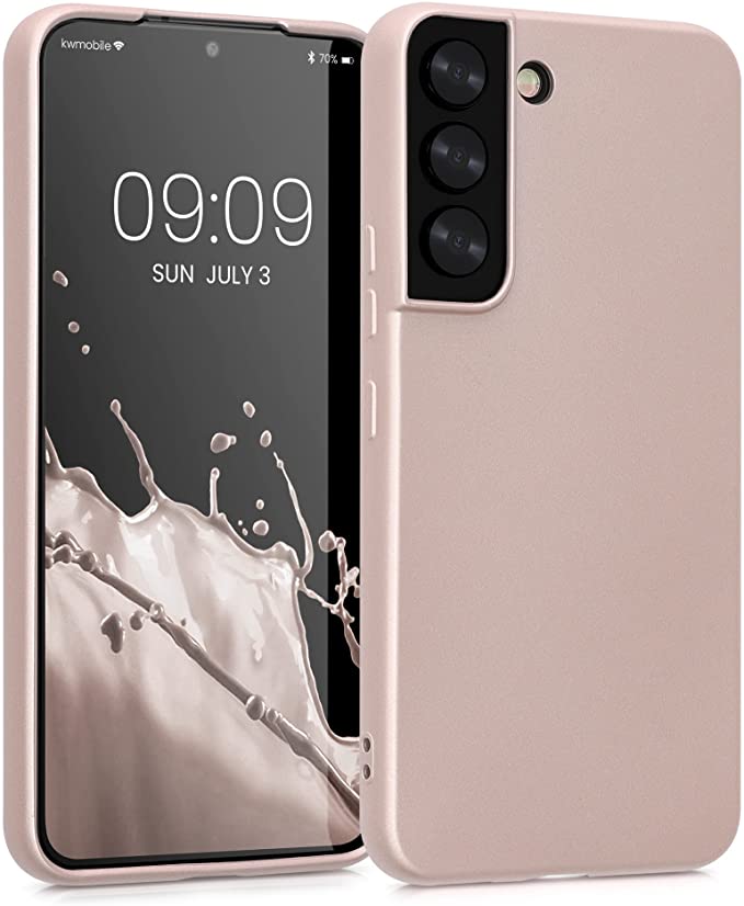 KW Samsung Galaxy S22 Θήκη Σιλικόνης - Metallic Gold - 56757.66