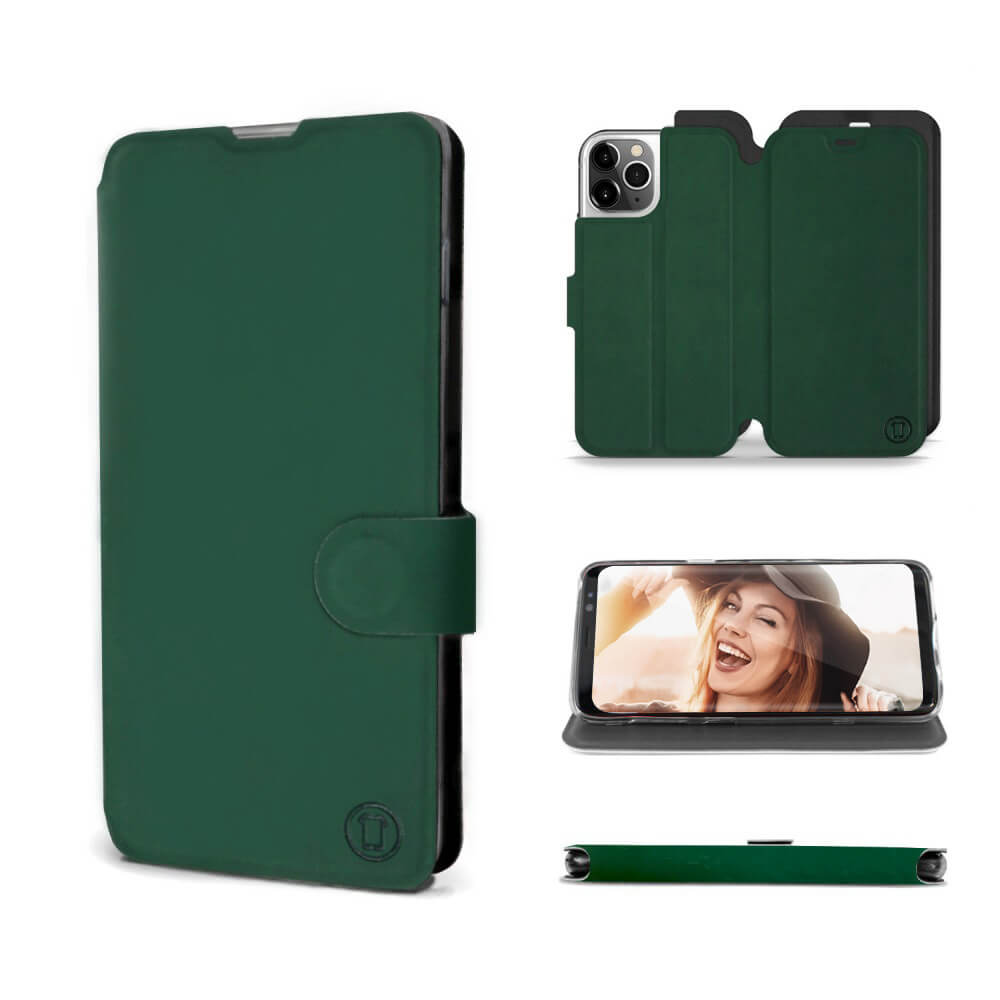 Mobiwear iPhone 12 Pro Θήκη Βιβλίο Slim Flip - Πράσινη - S_GRB