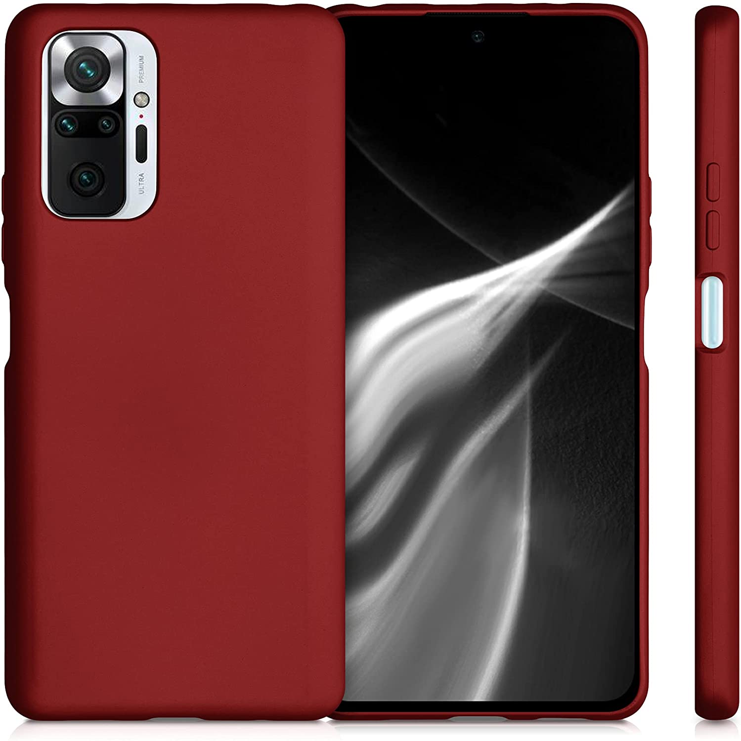 KW Xiaomi Redmi Note 10 Pro Θήκη Σιλικόνης TPU - Metallic Dark Red - 54552.36