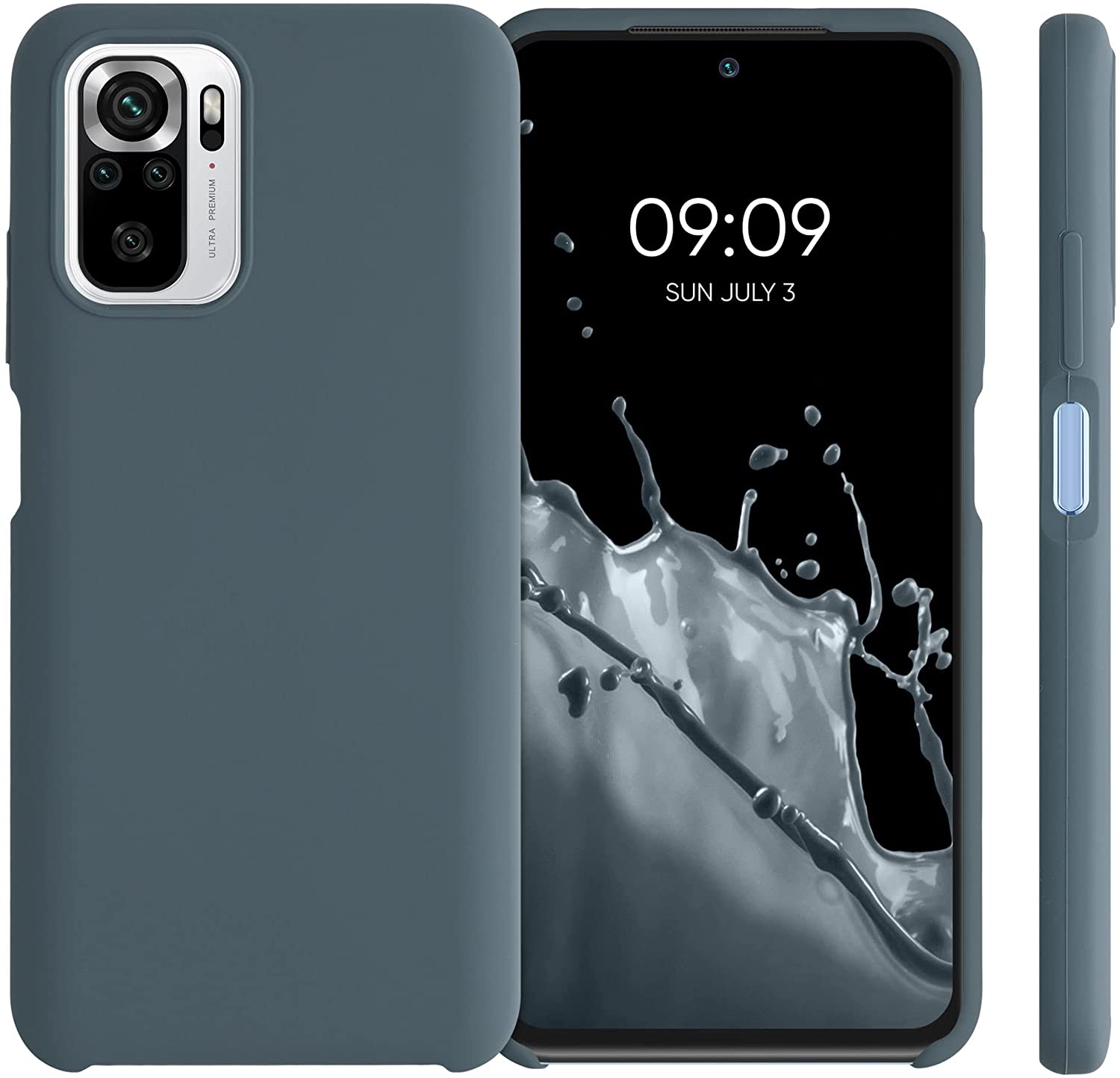 KW Xiaomi Redmi Note 10 / Note 10s / Poco M5s Θήκη Σιλικόνης Rubber TPU - Slate Grey - 54543.202