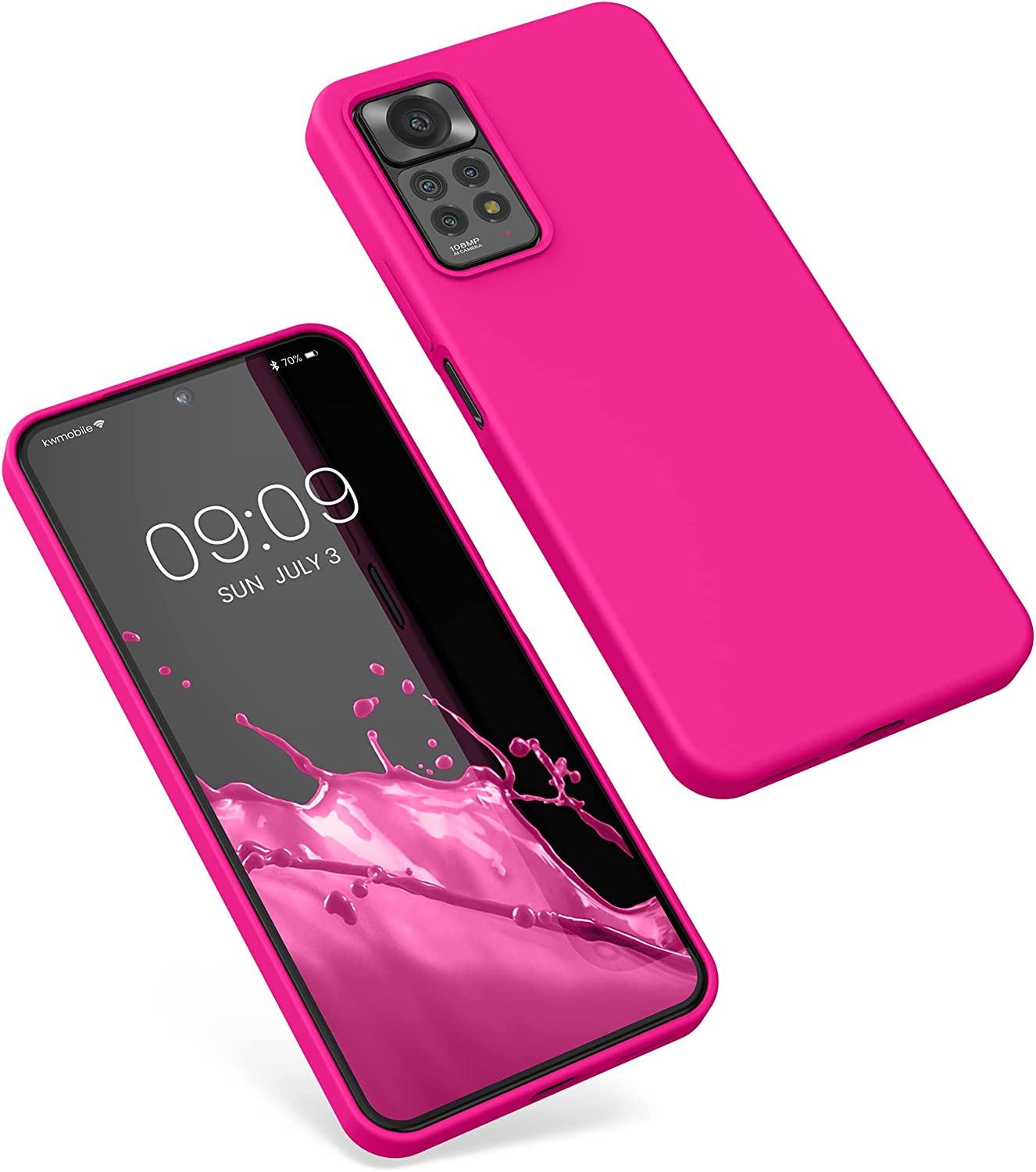 KW Xiaomi Redmi Note 11 Pro / Note 11 Pro 5G Θήκη Σιλικόνης Rubberized TPU - Neon Pink - 57373.77