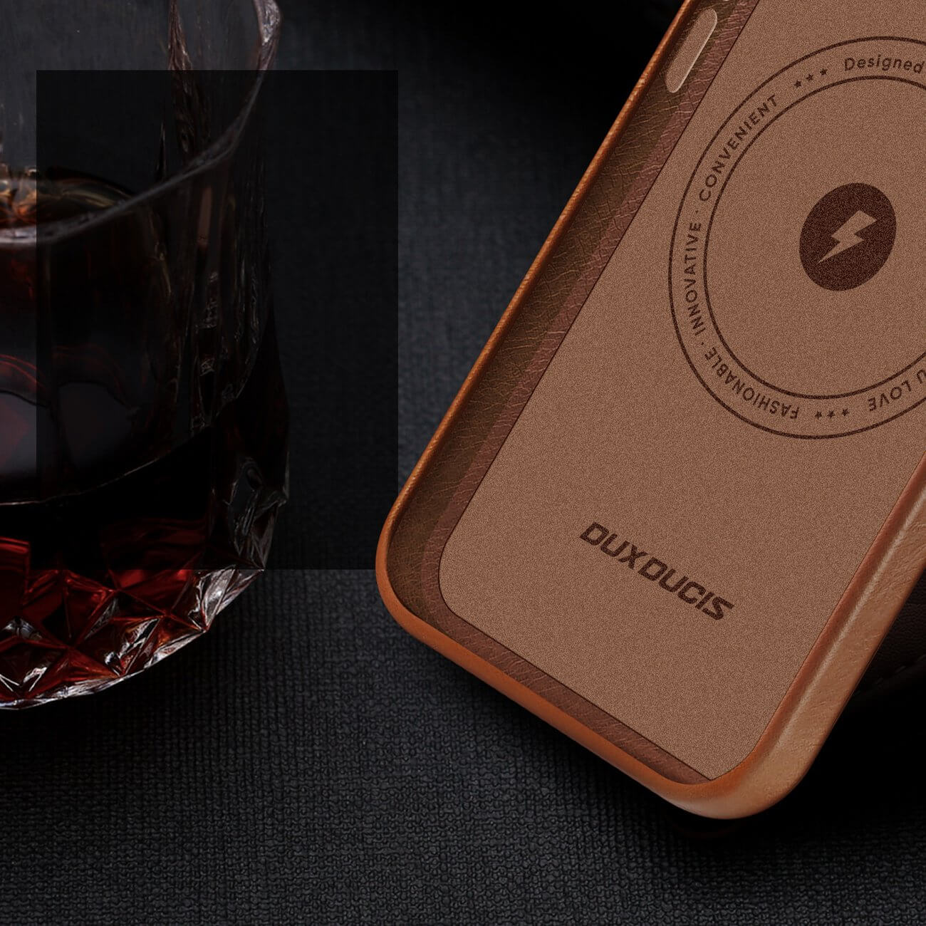 Dux Ducis iPhone 14 Pro Max Naples Leather Case Θήκη με Επένδυση Γνήσιου Δέρματος και MagSafe - Brown