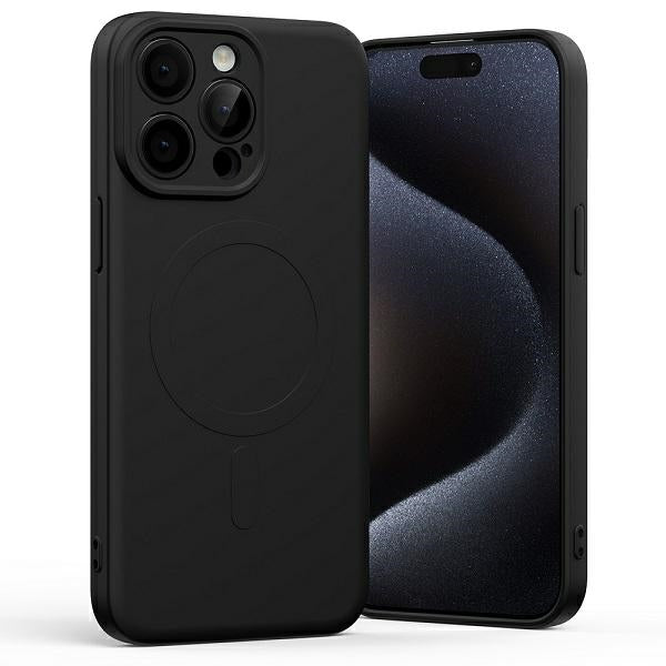 Mercury iPhone 15 Pro Max Semi-Silicone Magsafe Θήκη Σιλικόνης TPU - Black