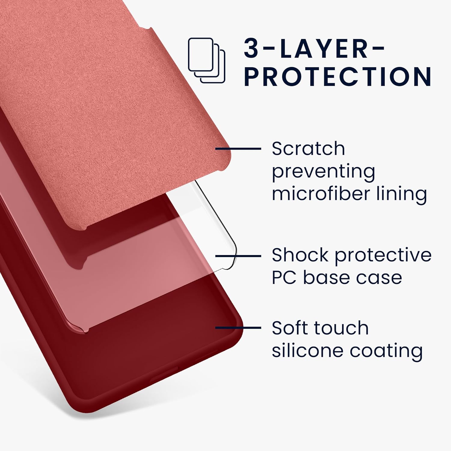 KW iPhone 16 Pro Max Θήκη Σιλικόνης Rubberized TPU - Rhubarb Red