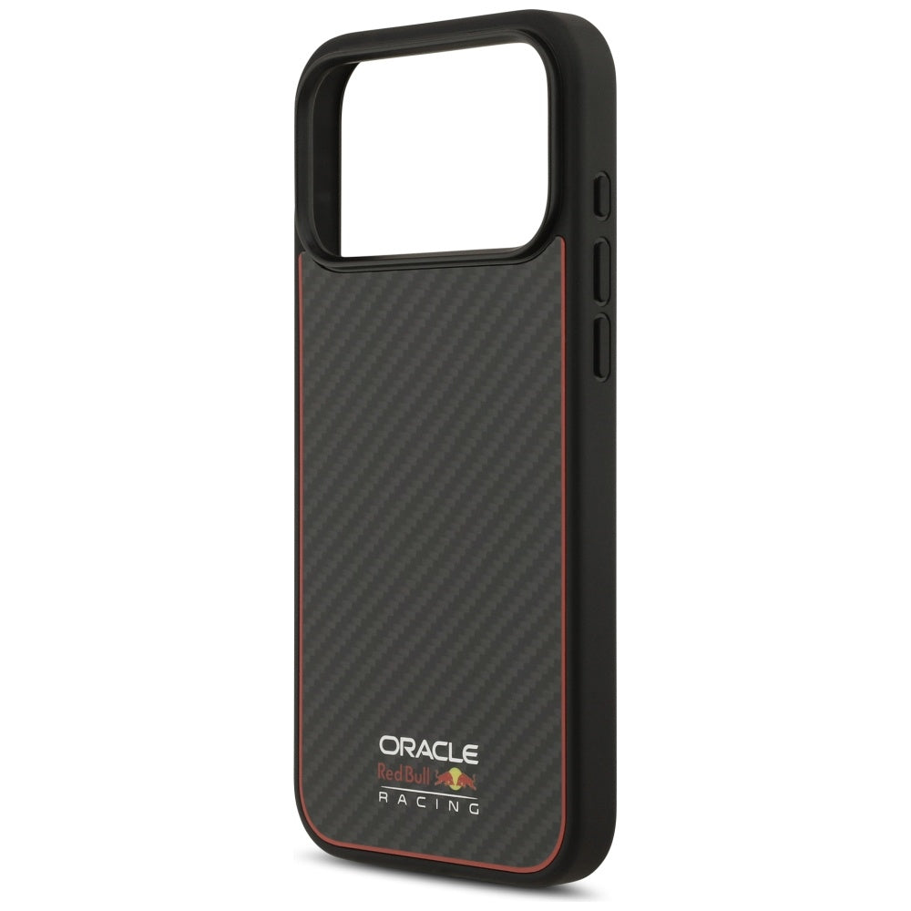 Red Bull iPhone 17 Pro Max - Kevlar Logo Matt MagSafe - Σκληρή Θήκη με Πλαίσιο Σιλικόνης - Black - RBHMP17X24CFOSK