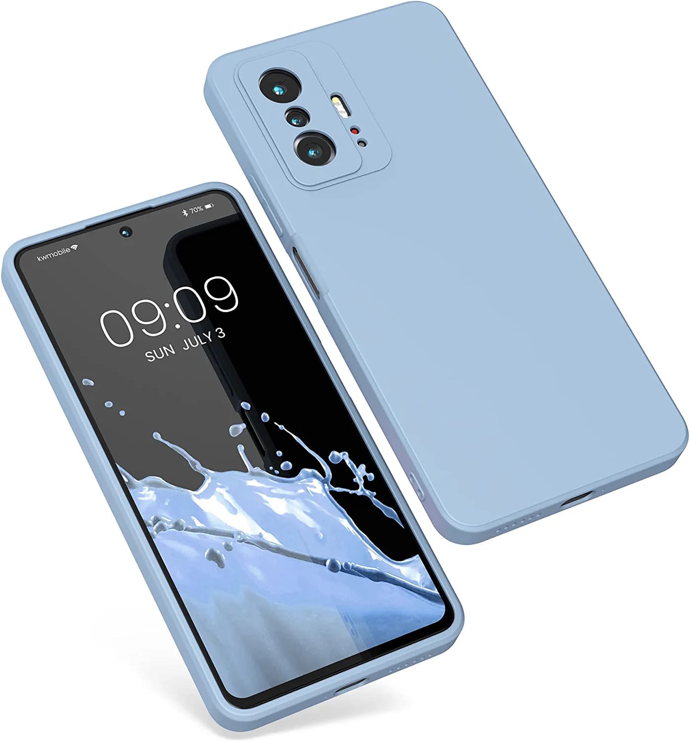 KW Xiaomi 11T / 11T Pro Θήκη Σιλικόνης Rubberized TPU - Light Blue Matte - 56573.58