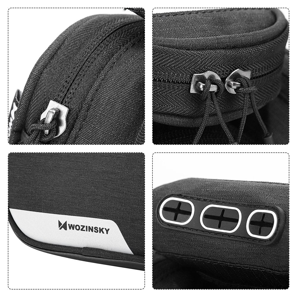 Wozinsky Bike Front Storage Bag - Universal Τσάντα Αποθήκευσης για Ποδήλατο 1,5L - Black - WBB7BK