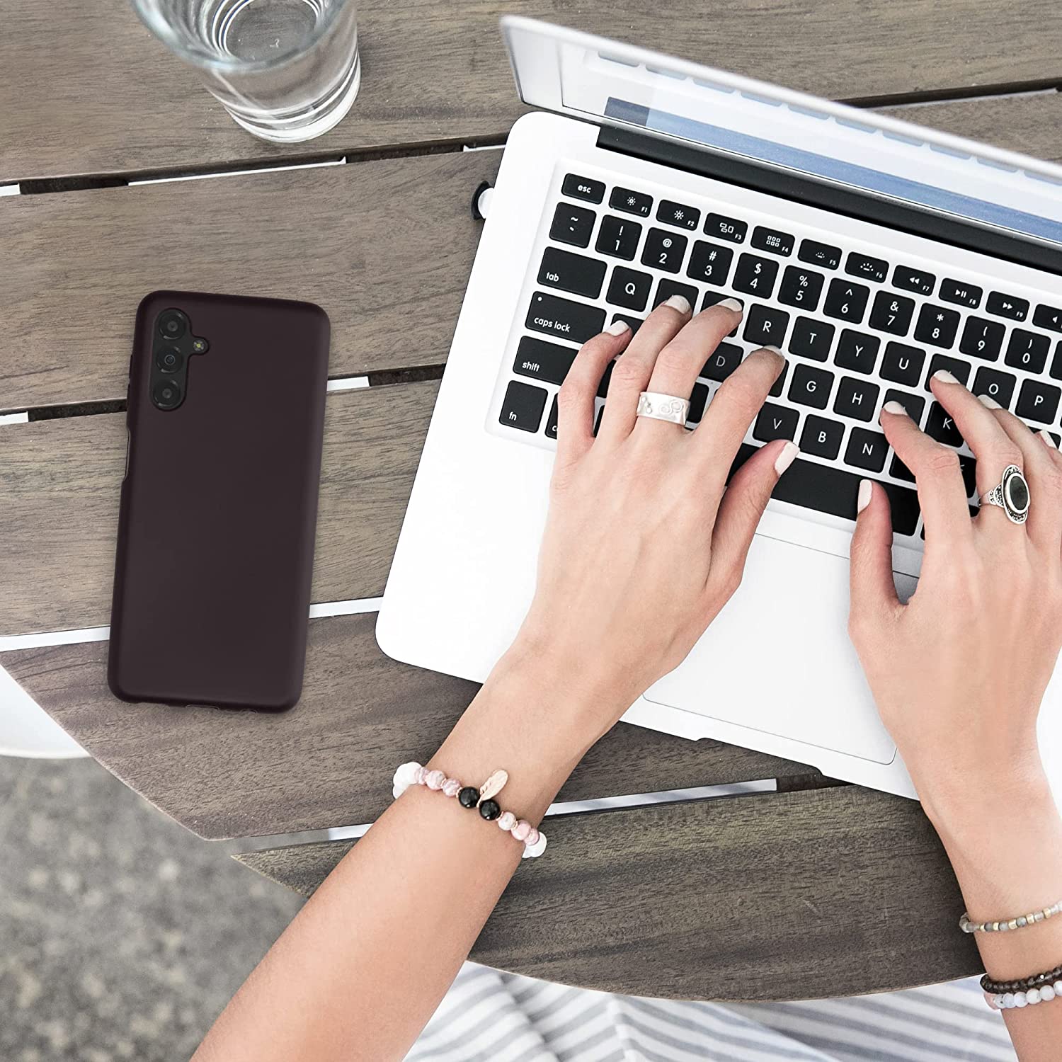 KW Samsung Galaxy A13 5G Θήκη Σιλικόνης TPU - Metallic Blackberry - 60134.115